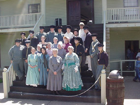 Nevada High School students in period costume