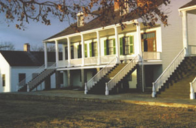 Officers Quarters at Fort Scott NHS. Picture taken at sunset.