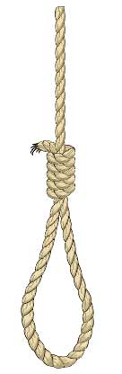 rope tied as a noose