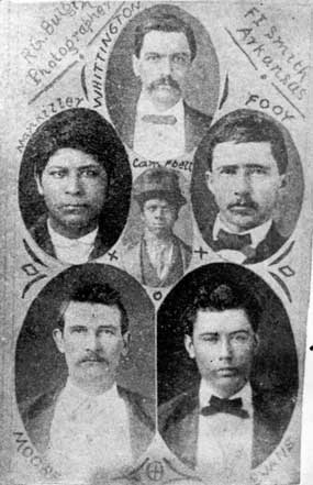 collage of photos of first six men executed under Judge Parker