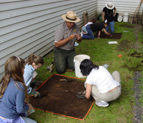Image of archaeology site from Kids Dig