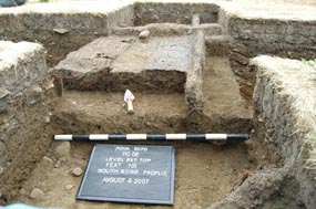 view of an archaeological excavation