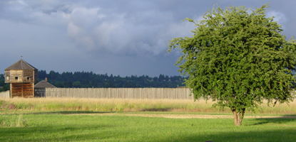 Image of the fort just before a storm
