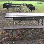picnic table and grills