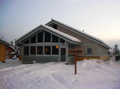 Bettles Ranger Station in winter