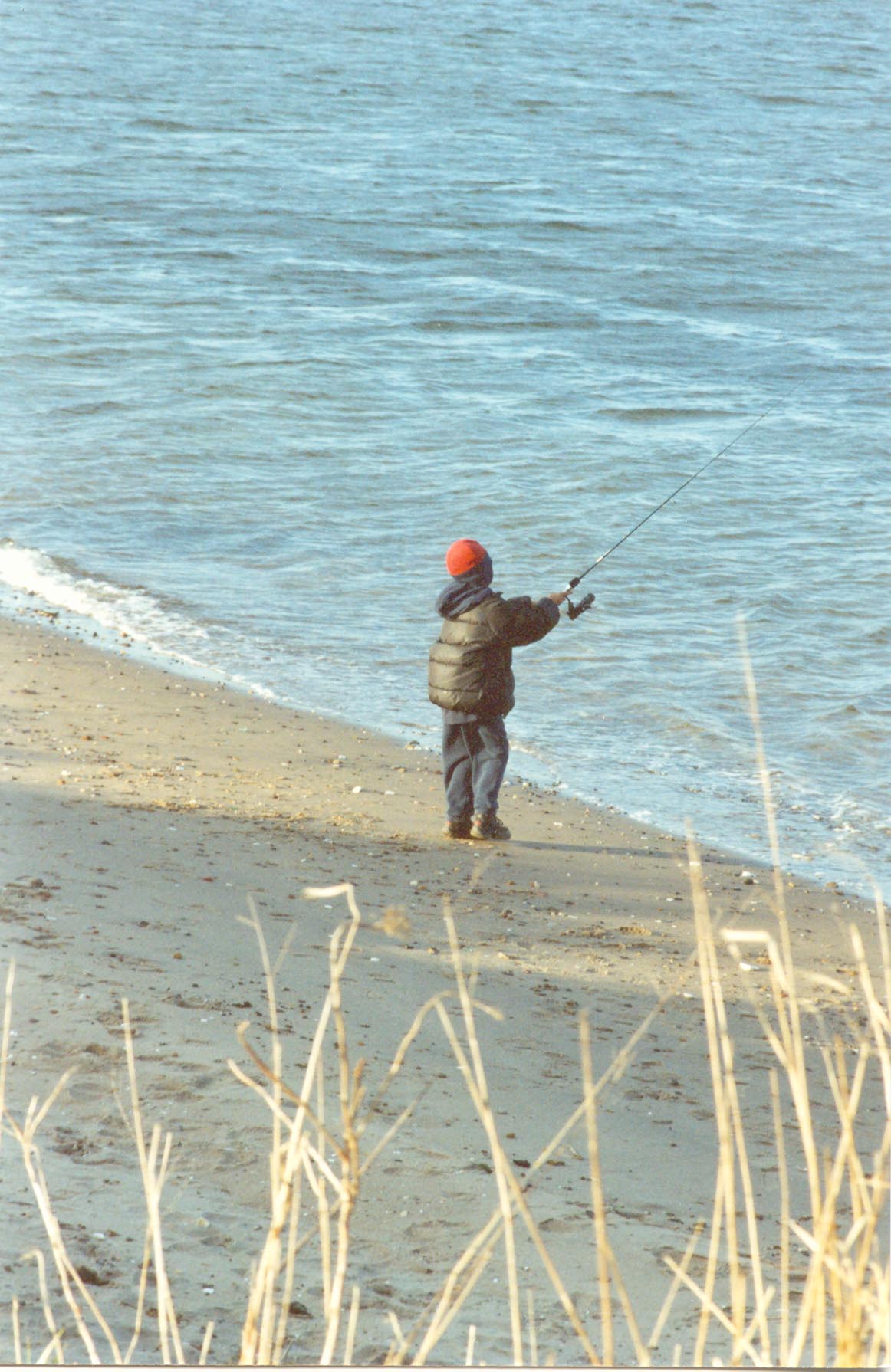 Young Boy Fishing at Floyd Bennett Field