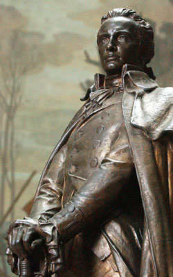 George Rogers Clark statue within the Clark memorial