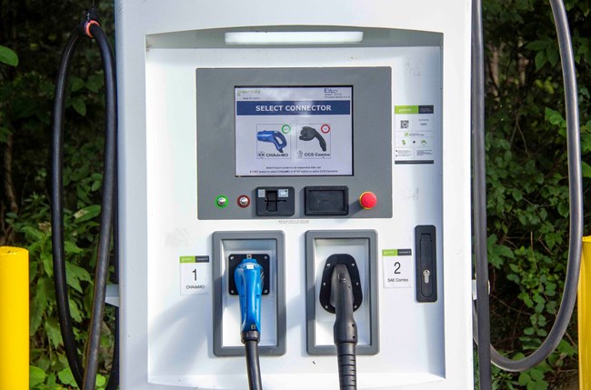 A DC 50kW electric car charger.