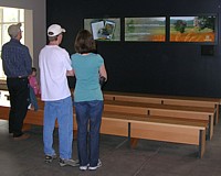 Visitors in the lobby.