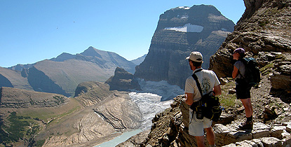 Looking at Grinnell Glacier form the Grinnell Glacier Overlook