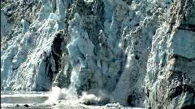 Calving glacier