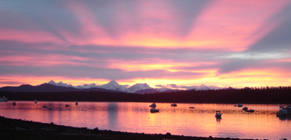 Sunset at Bartlett Cove