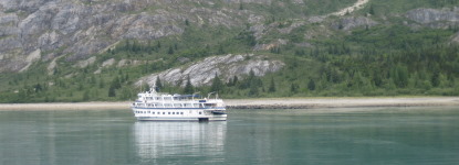 Tour boat in Glacier Bay