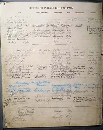 historic page of signatures