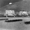 photo of troops in formation on Fort Baker parade ground