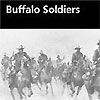 This brochure is about the story of the Buffalo Soldiers who were stationed at the Presidio of San Francisco. (Painting courtesy Arthur Shilstone.)
