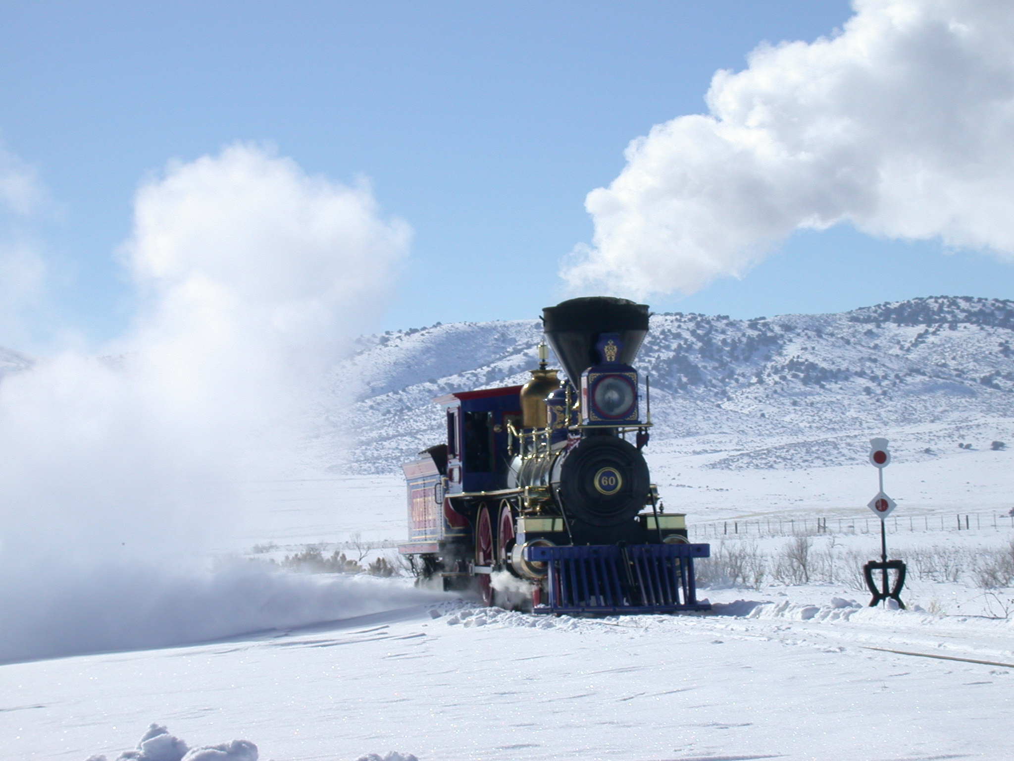 Jupiter doing steam run in winter