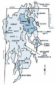 Map of the Great Salt Lake Desert and old Lake Bonneville