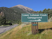 Lower Lehman Campground sign