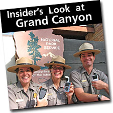 Insider's look logo shows 3 rangers holding their portable media players.