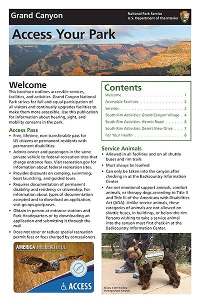 Front cover to Access Your Park Publication
