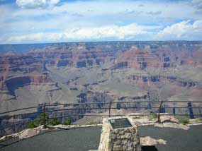 view overlooking platform and plaque at Hopi Point