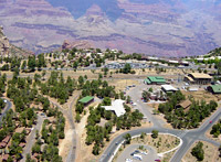 View looking north across Grand Canyon Village into Grand Canyon.