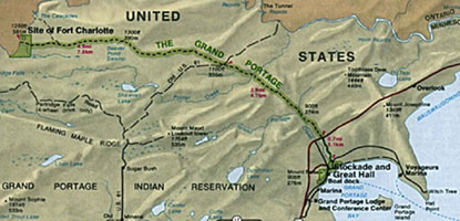 Map of Grand Portage National Monument and Grand Portage Indian Reservation
