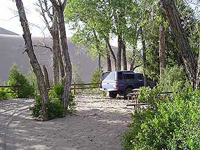 Truck on Medano Pass Primitive Road near Castle Creek Picnic Area