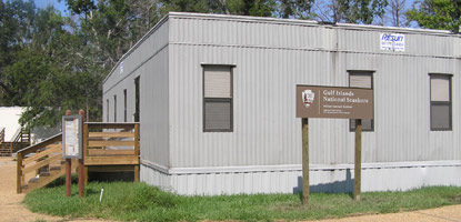 The Visitor Contact Station at Davis Bayou in Ocean Springs, Mississippi. The Visitor Contact Station at Davis Bayou in Ocean Springs, Mississippi.