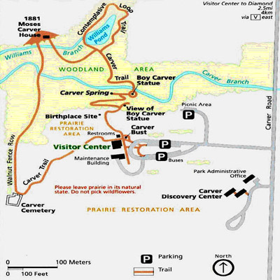 Carver National Monument Park Map