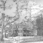 Hamilton Grange as shown in its new location, artist's rendering.