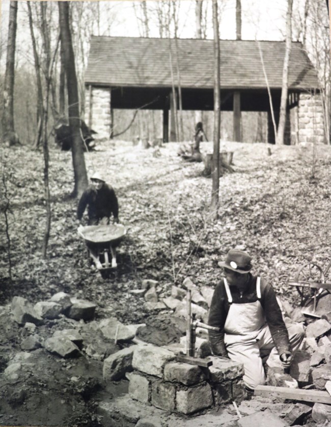 Workers at Baptisim Creek Picnic Area