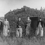 Homesteading Chrisman Sisters, S. Butcher Collection