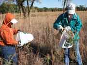 Collecting data on the prairie