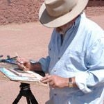 Artist William Mathews at Hubbell Trading Post NHS.