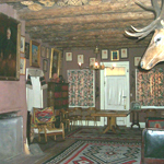 The main hall of the Hubbell home.