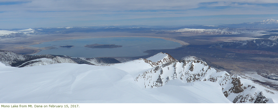 View of Mono Lake from Mt. Dana