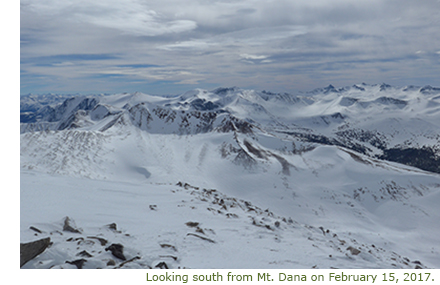 Looking South from Mt. Dana