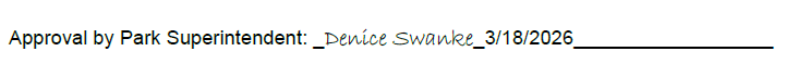 A signature field signed by Denice Swanke and dated 3-18-2026