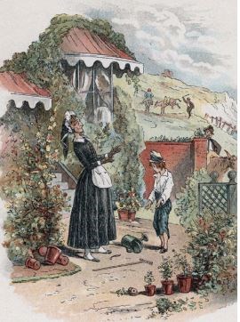Illustration from “David Copperfield” showing Betsey Trotwood  with her nephew.
