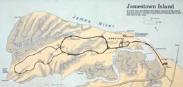 Map of Historic Jamestowne's Loop Drive