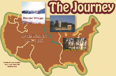Map of USA with text that says The Journey