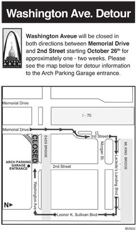 Map for Washington Ave closing