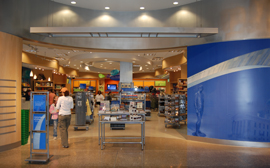 Newly remodeled museum store in the Arch visitor center Newly remodeled museum store in the Arch visitor center