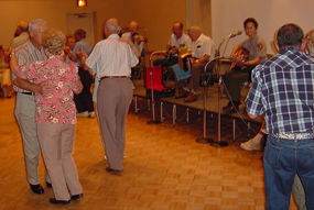 Dancers waltz to a Cajun band at the Prairie Acadian Cultural Center