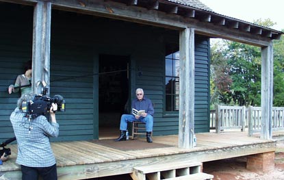 Film crew with Jimmy Carter