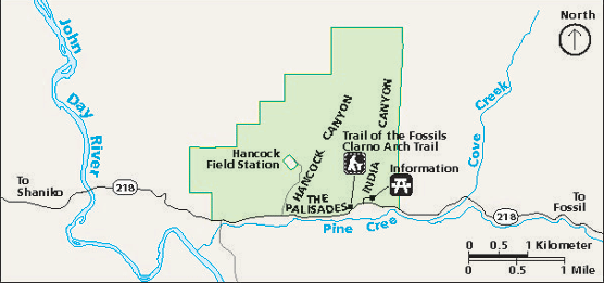 Map of the Clarno Unit.