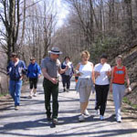 Ranger Zaborowski leads a hike