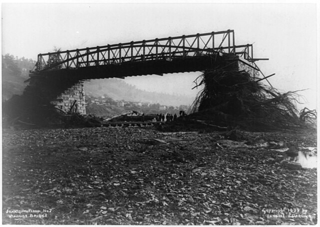 Remains of a bridge